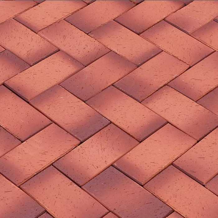 Клинкерная брусчатка Lode Lava красно-пестрая шероxоватая, 200x100x52 мм